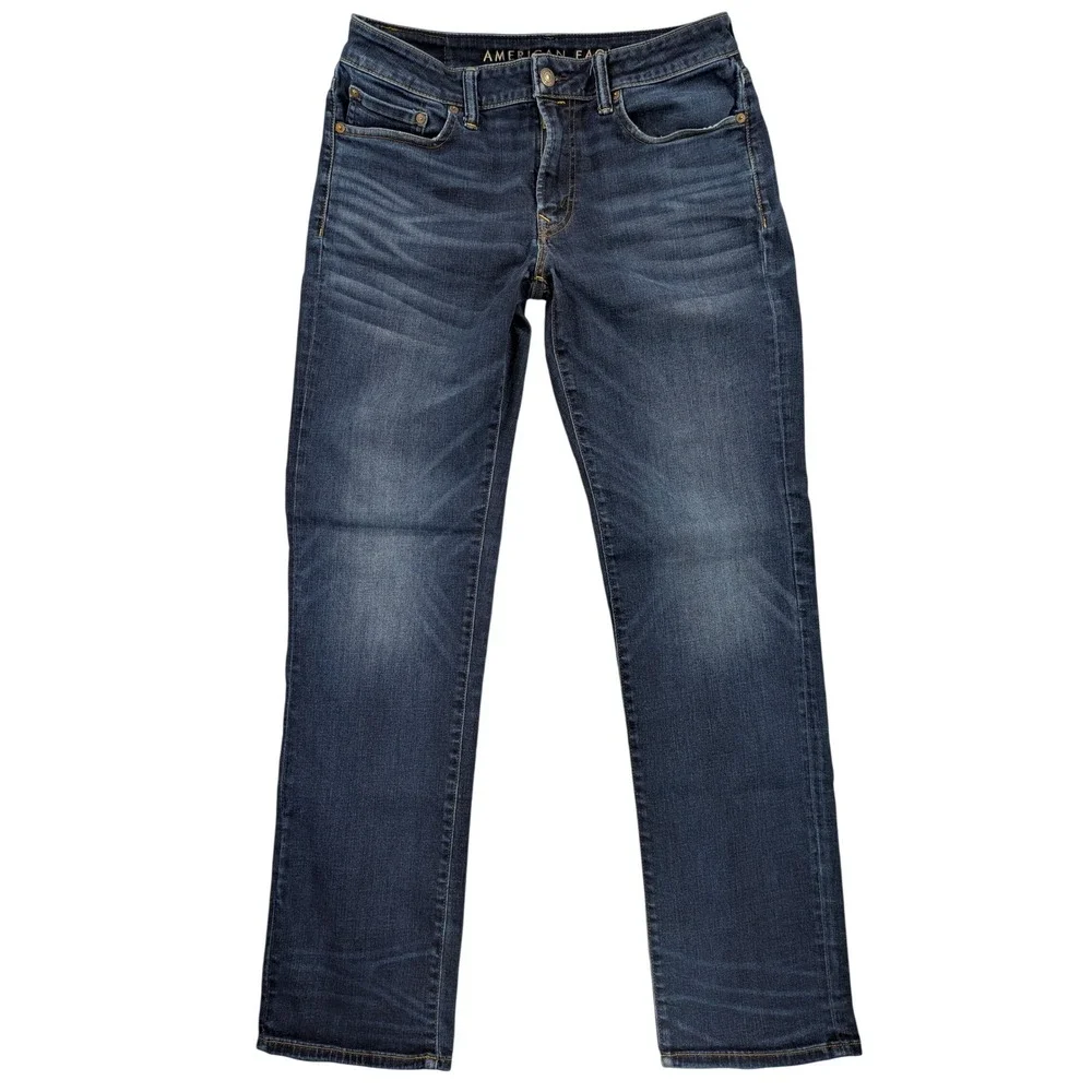 American Eagle Jeans Mens 32 Dark Denim Original Straight Ne(x)t Level Airflex‎